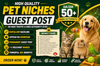 publish guest post on pets niche blog with dofollow backlink