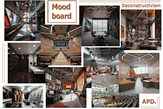 aesthetic interior moodboards and concept boards