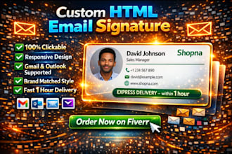 create modern professional html email signature