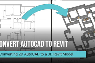 convert your autocad dwg drawings to a revit bim model