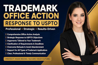 write a trademark office action response to uspto