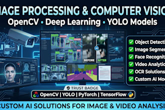 develop image processing, deep learning, computer vision, opencv, yolo model