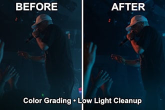 edit concert photos with cinematic color grading