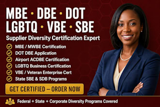 do mbe dbe dot certification lgbtq vbe state sbe