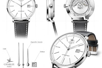 create manufacturing ready watch cad design, drawings and animation