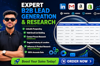 do b2b lead generation, linkedin research and email list building