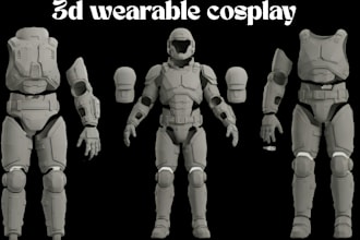 wearable 3d cosplay armor, 3d mask, helmet armor model 3d props cosplay creation