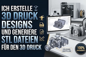 ich erstelle 3d druck designs und generiere stl dateien fur den 3d druck