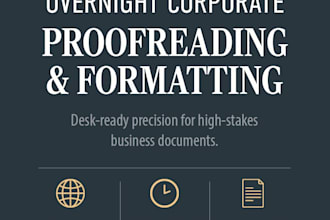 proofread and format your corporate report overnight