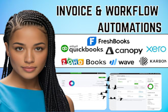 automate invoices expenses workflows in zoho books, quickbooks, xero hubspot crm