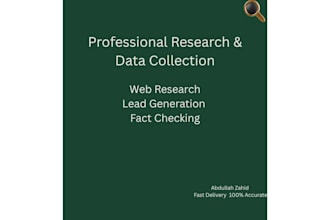 do internet research and data collection for your business