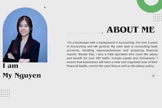 be personal VA for bookeepping, payroll, and data entry