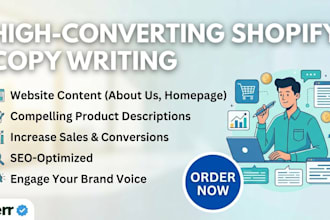 write high converting shopify website content and brand copy