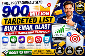 do bulk email blast, email marketing campaign and cold email blast