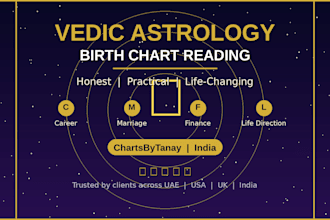 provide a detailed vedic astrology birth chart reading with life guidance