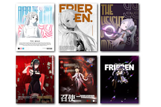 sell film cover, random character, and idol or person design