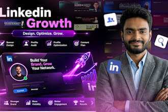 do linkedin banner design, audit, optimization, and content