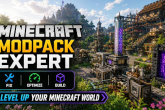 create, fix and optimize modpack minecraft, sever setup, spigot, fabric to forge