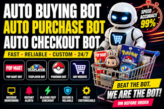 do pokemon bot auto purchase bot checkout bot auto buying lazada shopping bot