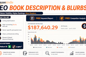 write kindle book descriptions blurbs and amazon listing optimization