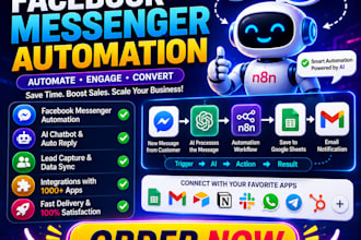 build n8n facebook messenger chatbot and ai automation