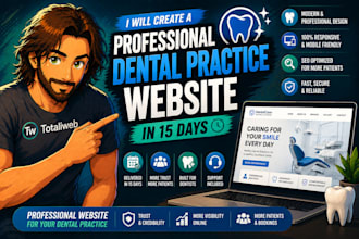 create a professional dental practice website in 15 days