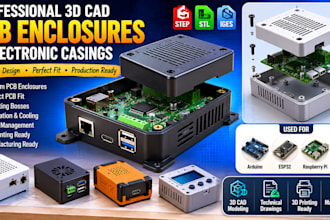 design 3d cad pcb enclosures, electronic casings, and product housings