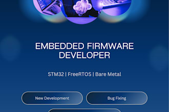 develop and debug stm32, freertos or bare metal embedded firmware