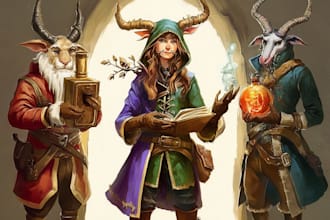 make fantasy character art and fantasy concept art