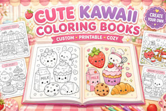 create kids coloring book and kids story book