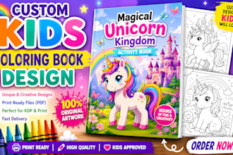 create kids coloring book and kids story book