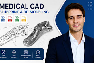 fda medical cad blueprint, device blueprint, autocad step stl expert 3d cad pros