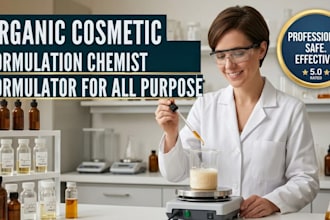 be cosmetic chemist skincare formulator, product development cosmetic formula