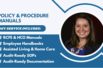 write assisted living, home care policies and procedures for cdss licensing
