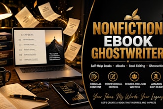 be your nonfiction ebook ghostwriter self help book editor and ghost book writer
