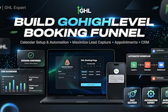 build gohighlevel appointment booking funnel, calendar and automation