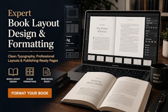 do expert book layout design and book formatting