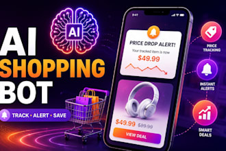 build smart ai purchase assistant bot, price tracker and product alert system
