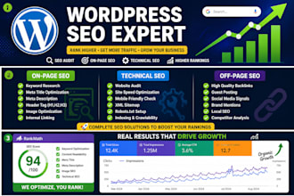 do complete wordpress SEO on page off page and technical