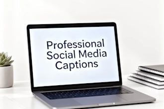 write engaging social media captions and content for you