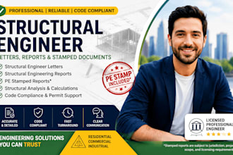 structural engineer letter, structural engineer report, stamp report and letter