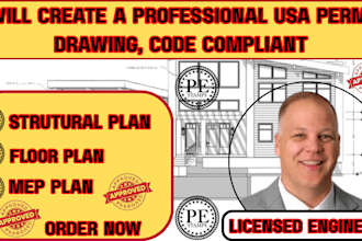 create professional USA permit drawings that are code compliant and permit ready