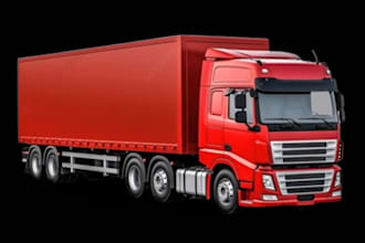 model 3d truck, 3d boat aero cars automobiles train ship or 3d truck animation