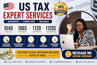file your US tax return 1040, 1065, 1120, and 1120s
