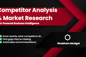 do a competitor analysis and SEO gap report for your saas or startup