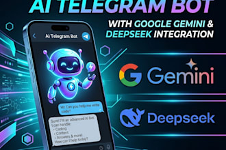 create a custom ai telegram bot with chat history using gemini or deepsek