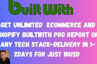 deliver builtwith pro ecommerce and technology reports lead generation