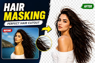 do professional hair masking and background removal