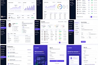 design modern saas dashboard ui ux and web app in figma