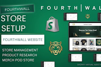 design fourthwall website, pod store fourthwall setup redesign fourth wall store